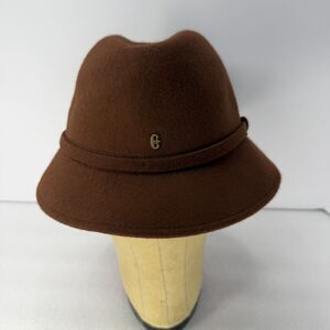 Conte of Florence Hat Wool Women Size 57 Felt Cloche Cap Ear Flaps Italy Sample